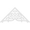 Ekena Millwork Pitch Athens Architectural Grade PVC Gable Pediment, 72"W x 36"H x 1"P (12/12) GPP072X036X100ATH - alternate 4
